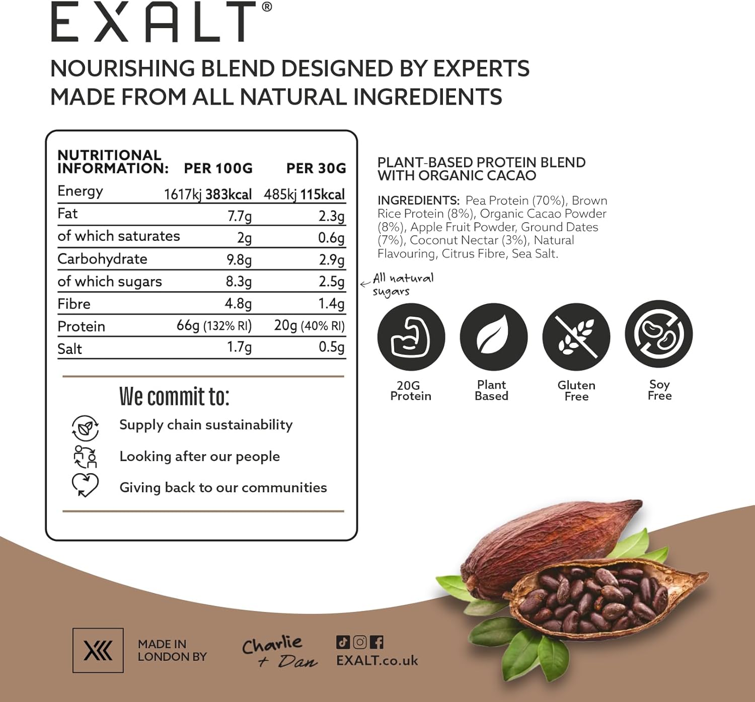 Vegan Protein Powder | Organic Cacao