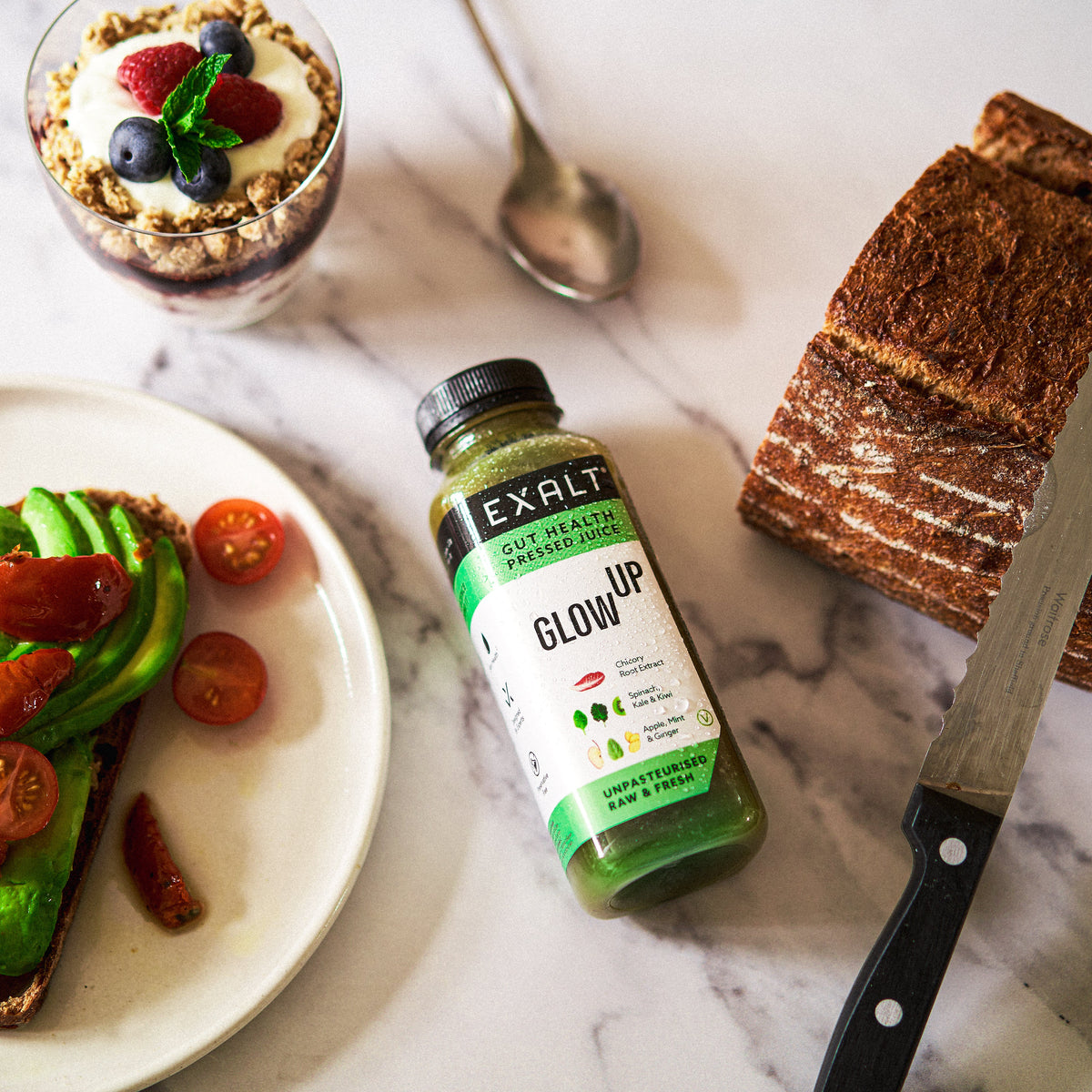 A high-protein meal being prepared in the EXALT kitchen