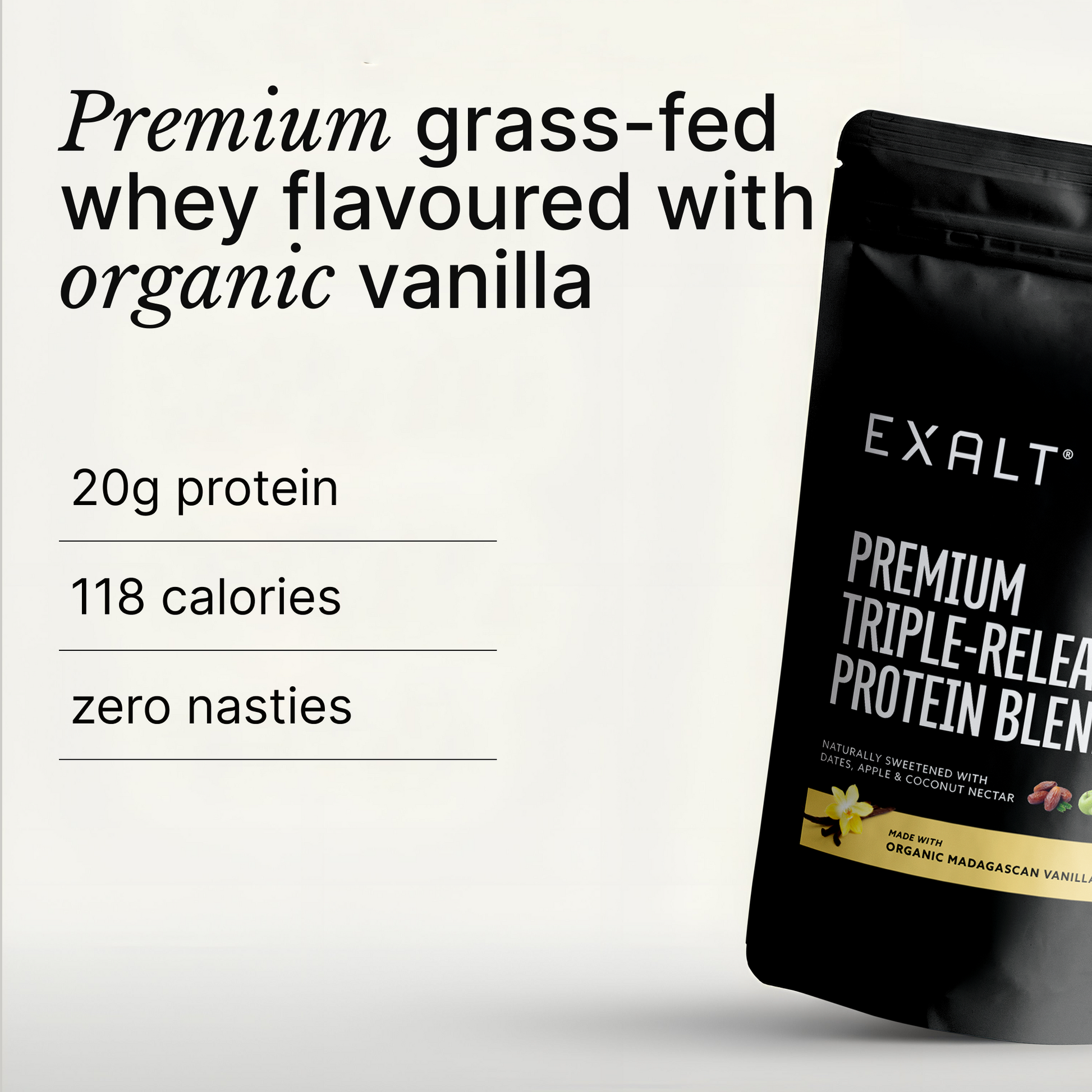 Whey Protein Powder | Organic Madagascan Vanilla - 500G