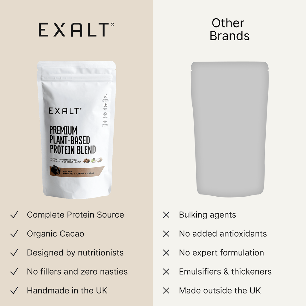 Vegan Protein Powder | Organic Cacao - 500G - Supplements - EXALT