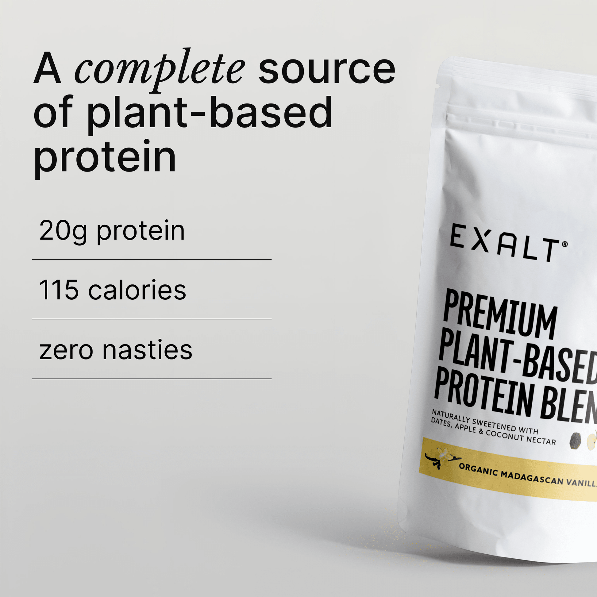 Vegan Protein Powder | Organic Madagascan Vanilla - 1KG - Supplements - EXALT