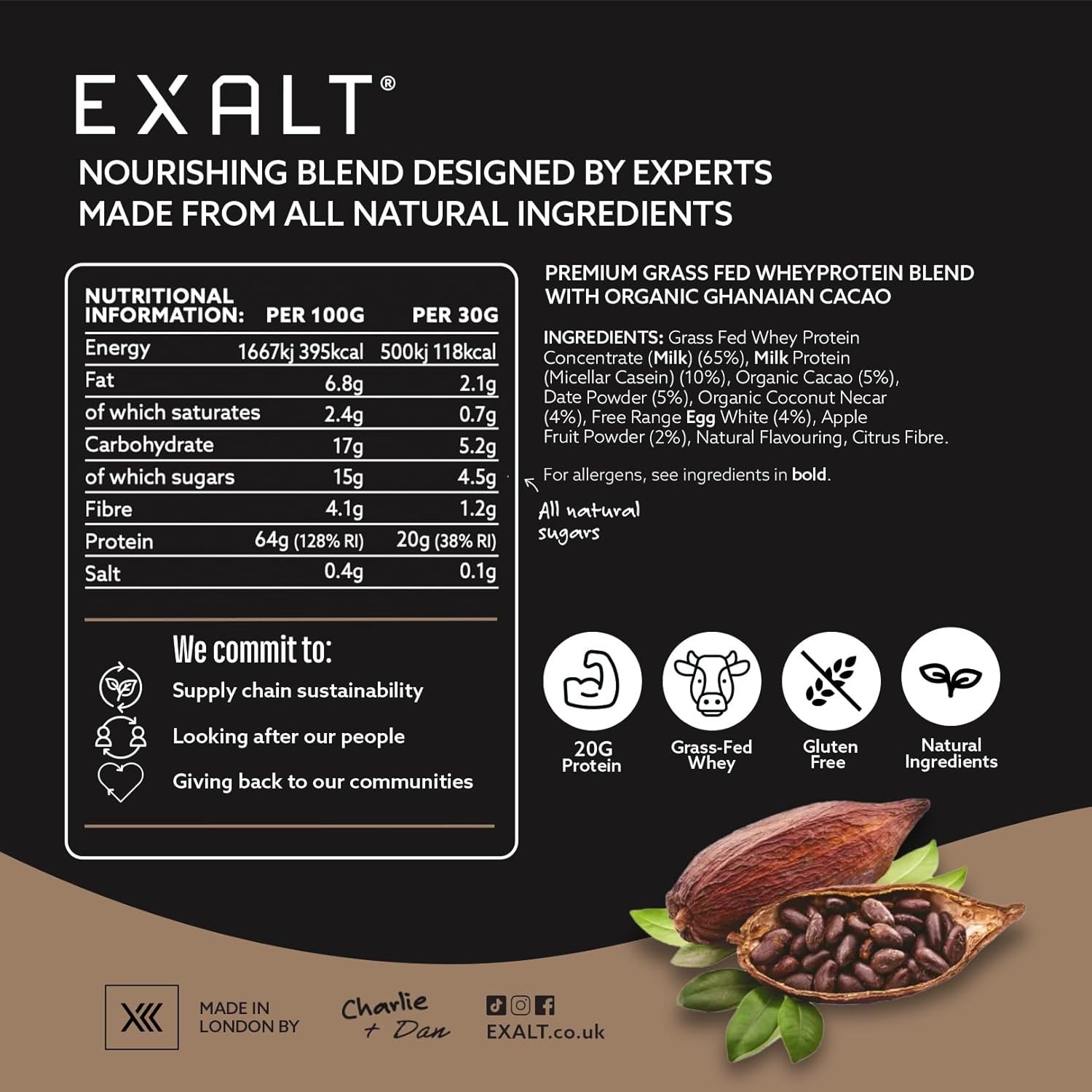 Whey Protein Powder | Organic Cacao
